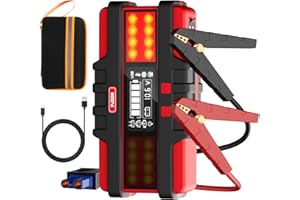 SAFEMATE Battery Jumper Starter Portable, 2500A (12V) - Portable Booster Pack with Voltage Detection & Protection for Gas/Diesel (Up to 8.0L/6.5L)