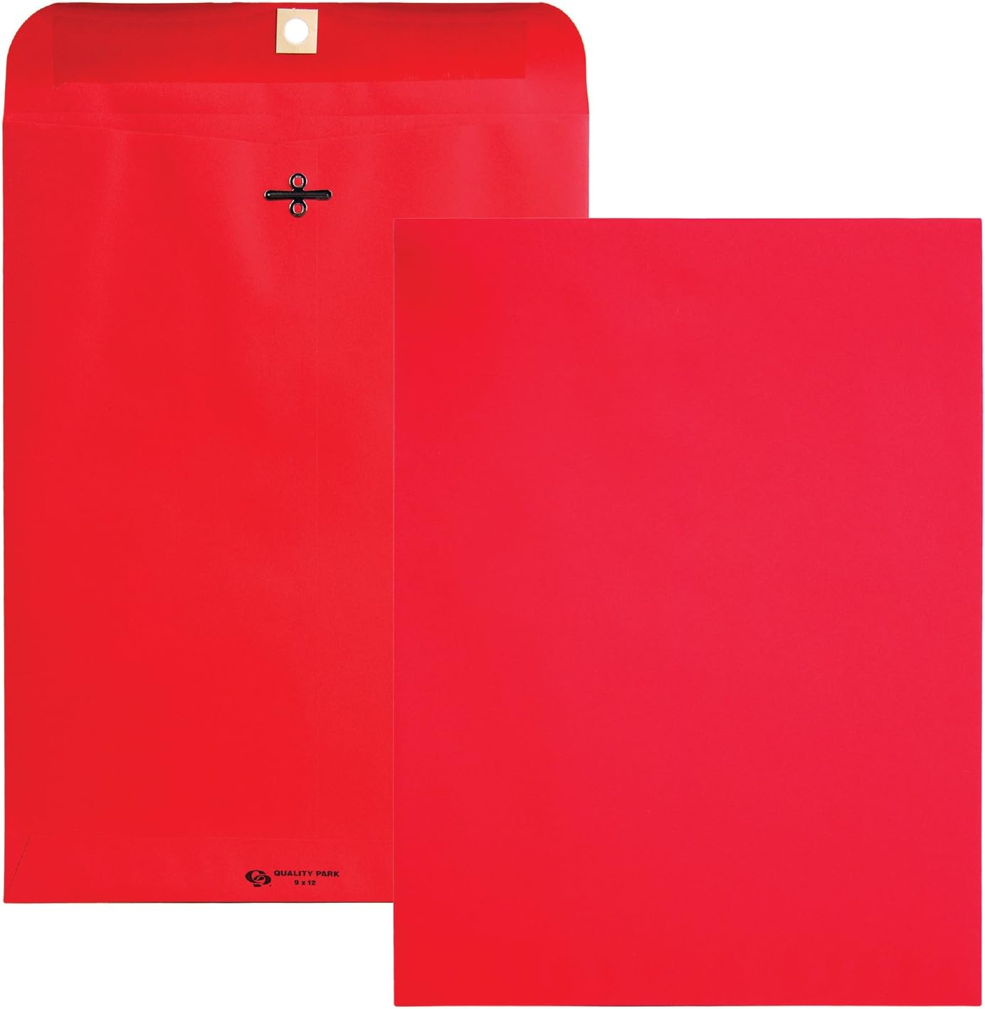 Quality Park Clasp Envelopes, 9 x 12 inches, Red, Pack of 10 (38734) : Office Products