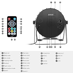 36LEDs RGB Par Lights 4 Pack - 36W LED Par Can