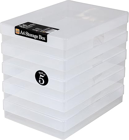 WestonBoxes - Caja de almacenamiento A4 para papel A4 y manualidades: Amazon.es: Hogar