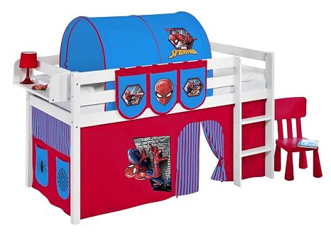 Spielbett Jelle 90 X 190 Cm Spiderman Hochbett Lilokids Weiss