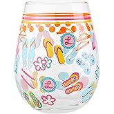 Enesco Designs by Lolita Flip Flops Too Stemless Wine Glass, 20 oz., Model: 6004353