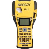 Brady M410 Handheld Portable Industrial Label Printer, 1" Wide Labels, Single Color Thermal Printing, for DataCom, Electrical, and Laboratory, Yellow/Black, 11.5" H x 6" W x 3.5" D