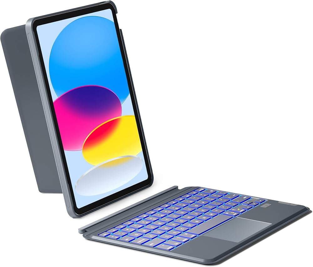 Inateck Keyboard Case for iPad 10th/11th Gen 11 Inch with Touchpad Gray