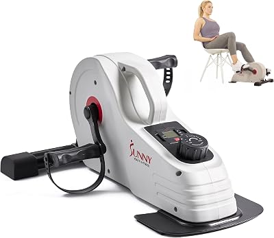 Sunny Health & Fitness Magnetic Under Desk Pedal Exerciser Mini Bike