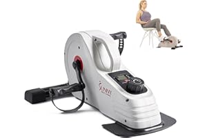 Sunny Health & Fitness Under Desk Bike, Dual Function Portable Pedal Exerciser for Home & Office, Arm/Leg Mini Bike for Senio