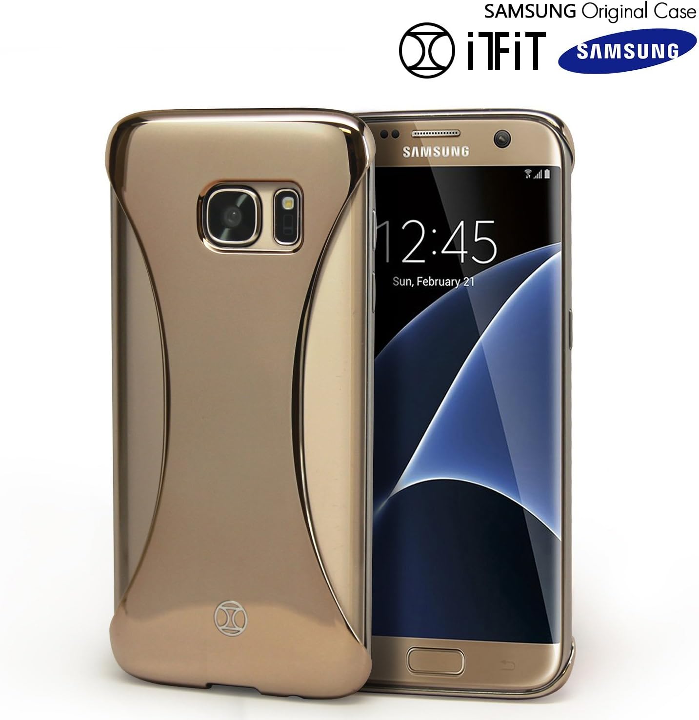 Galaxy S6 Edge+ Case, Original Samsung [SexyBack] Slim [Form Fitting] Back Cover [Precision Fit] [Extra Wide Earphone Jack] Case for Samsung Galaxy S6 Edge Plus - Gold