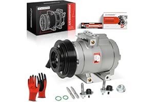 A-Premium Air Conditioner AC Compressor with Clutch Compatible with Ford F-250 F-350 F-450 F-550 Super Duty F53 F59 F650 F750