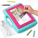 Zyerch Light Up Tracing Pad, Fashion Design Activity Kit for Girls, Eye-Soft Technology, 5 Colored Pencils, Gifts for Childre