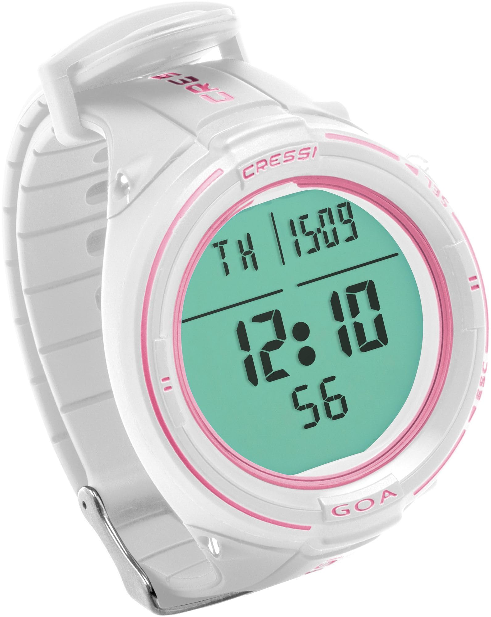 Cressi Unisex Adult Goa Diving Watch/computer - White/Pink, Uni