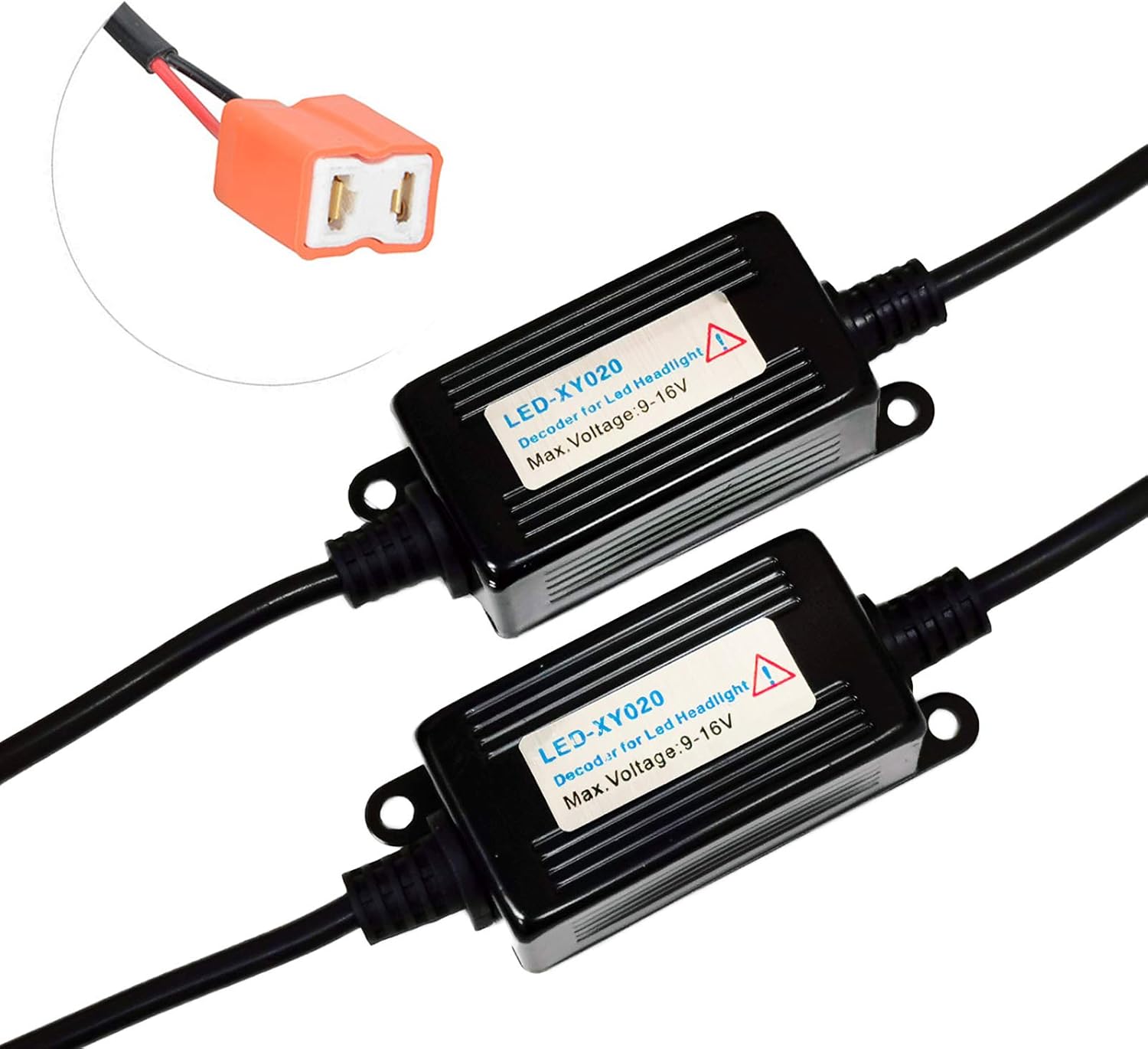 SOCAL-LED 2x H7 LED Decoder Upgraded Strong Canbus Error Code Warning Canceller Anti Flicker Relay Adapter