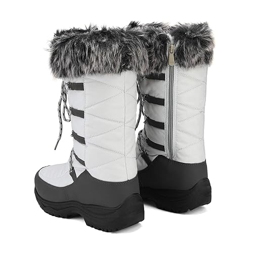 DREAM PAIRS Women's Warm Faux Fur Lined Mid-Calf Winter Snow Boots