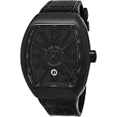 Franck Muller Vanguard Mens Black Face Automatic Date Black Rubber Strap Swiss Watch V 45 SC DFTT NR BR NR
