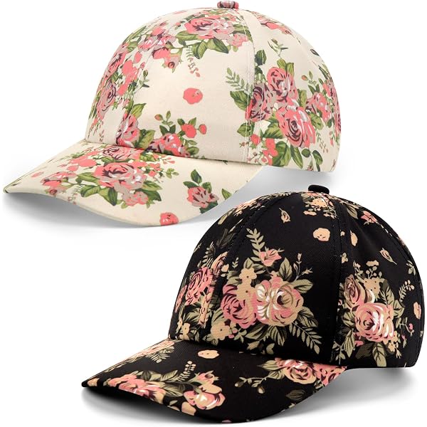 ASYG Rose Baseball Cap Women Hat Fashion Flat Bill Brim  display picture 1