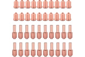KEMAO 20Pcs 220671 Nozzle 20Pcs 220669 Electrode Tips Fit for PMX45 T45 M/V Torch Plasma Cutting Mechanized Consumables