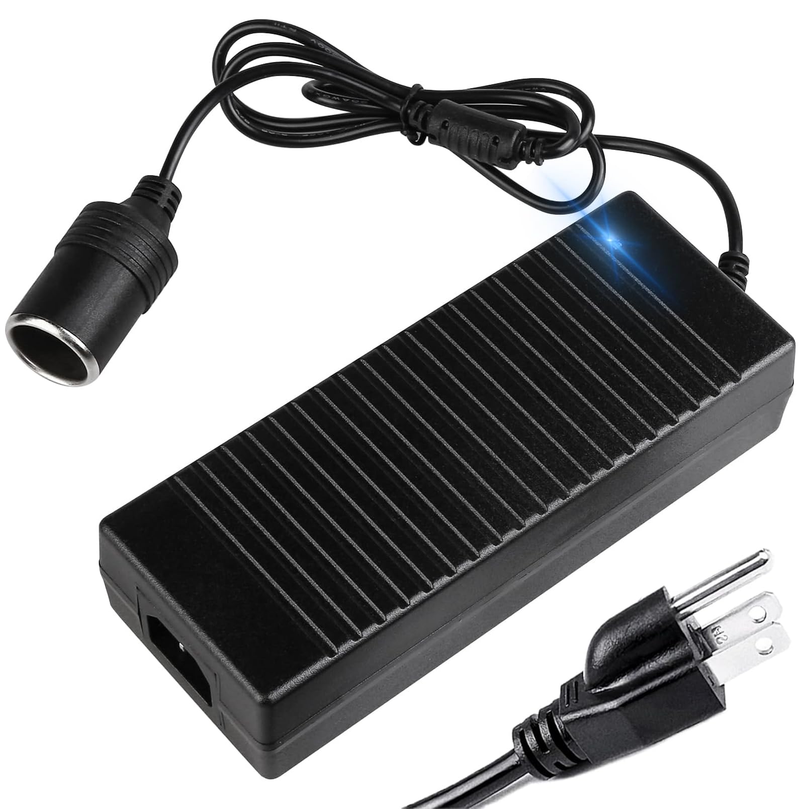 Photo 1 of Aletbo 110V to 12V Converter, 15A 180W AC to DC Adapter, 12 Volt Cigarette Lighter Socket to Wall Plug for Car Refrigerator, Tire Inflator, Vacuum Cleaner, Iceless Cooler, 120V to 12V Converter