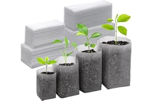 GREANER 400PCS Nursery Bags for Plants, Mixed Sizes Potting Bags for Indoor Outdoor Planting, Plant Nursery Pouches for Seed 