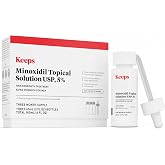 Keeps Minoxidil Solution 5% for Men, 3 Month Supply (3 x 2 fl oz Bottles) | Extra Strength Topical Hair Regrowth Treatment, Non-Greasy Scalp Solution, Support Hair Growth