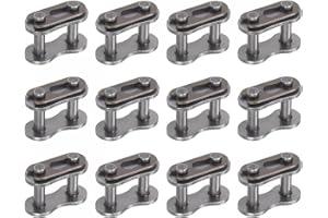 uxcell 16Pcs #40 Chain Master Connector Link Roller, 1/2" Pitch Carbon Steel, Standard Connecting Split Links for 08A Chain