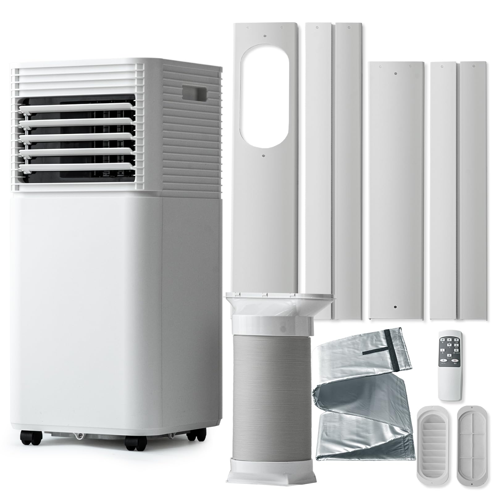 タンスのゲン スポットクーラー 家庭用【猛暑対応モデル】パワフル2.3kW 6-10畳 除湿機能 25L/日 断熱ダクトカバー付き【窓パネル×4 テラス窓にも対応！】移動式エアコン ポータブルクーラー 冷風機 スポットエアコン クーラー 熱中症 熱中症対策 79800000(119652)