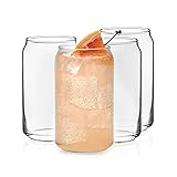 Libbey Classic Can Tumbler Glasses Set of 4, Clear