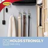 Command Hanging Hooks 10 Clear Hooks with 12 Strips Wire Hook Bundle view 4