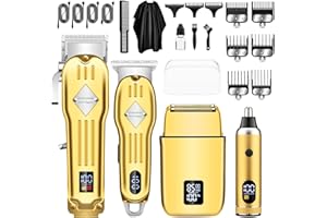 SUNNOW Hair Clippers for Men, Professional Beard Trimmer Mens Shaver Electric Razor Nose Trimmer Kit, Cordless Barber Clippers and Trimmers Set, Hair Cutting Kit, Shaving Machines for Men Grooming Gifts