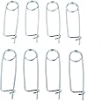 Steel Brooch Shape Cotter Safety Pins Spring Pin， Quick Lock Brooch Locking Fastener for Farm Lawn Garden Hitch (Size:3.2X64mm,8pcs)