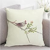 Decgarsun Throw Pillow Cover Outdoor Square Bird Decorative Pillowcase 18 x 18 Inch Double Sided Cushion Cover for Sofa Bed Chair Car