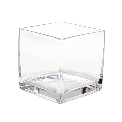 Buy Koyal Wholesale 404343 12 Pack Cube Square Glass Vases 4 By 4