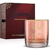 JoyJolt Marvel Spider-Man Legacy Short Drinking Glasses, 10oz Superhero Glass Cups Set of 4, Kitchen Glass Tumbler Set, Gifts for Men and Women, Cool Marvel Stuff for Fathers Day