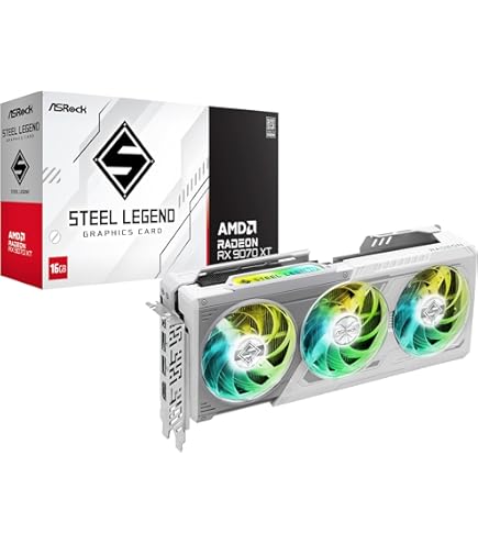 Amazon.com: ASRock AMD Radeon RX 9070 XT Steel Legend Dark