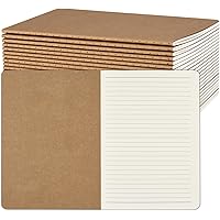 ZCZN 24 Pack A5 Lined Notebook, Jounural Kraft Notebooks 60 Pages(30 Sheets), 8.15 * 5.5 Inches Notebooks Bulk, Diary, Subjec