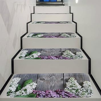 MYLL 1 Stck Anti-Rutsch-Treppenteppich-Treads Waschbare Treppematte mit Klebeband und Gummibeschichtung