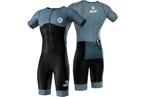 SLS3 Triathlon Suit Men - Aerodynamic Sleeved Tri Suit Men - Premium Pro Aero FX Mens Trisuit - Padded, Back Pockets