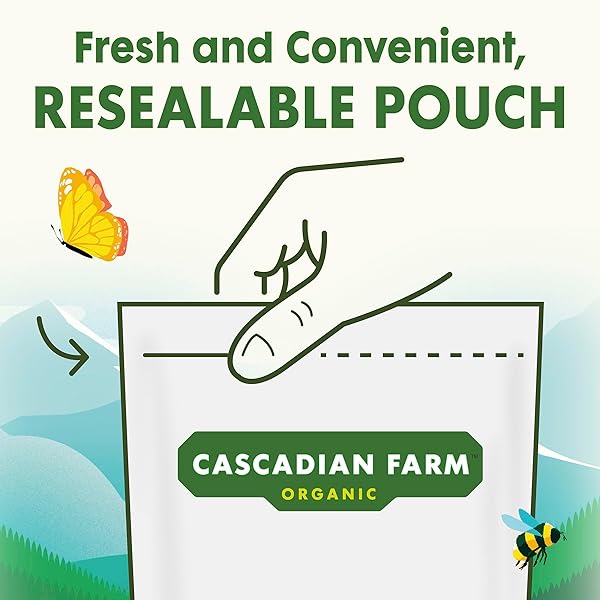 CASCADIAN FARM ORGANIC GRANOLA, FRUIT AND NUT CEREAL, RESEALABLE POUCH, FAMILY SIZE, 22 OZ