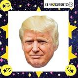 Star Cutouts Donald Trump Cardboard Face Mask Party Event Fun Bronze view 2
