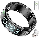 DEERLET Smart Ring Health Tracker with Display for Women Men - German Chip,Ultra Light,Ultrathin,Free Charging case,iOS/Android/Fitness/Heart Rate/SpO2/Sleep/Step/Pressure