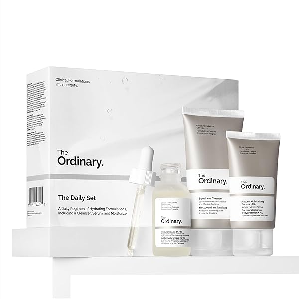 THE ORDINARY THE DAILY SET, DAILY SKINCARE ROUTINE WITH SQUALANE CLEANSER, HYALURONIC ACID 2% + B5, AND NATURAL MOISTURIZING FACTORS + HA | SKIN CARE SET