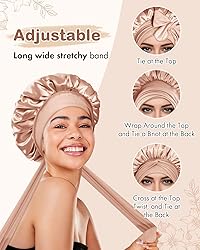 BONNET QUEEN Silk Bonnet for Sleeping Women Satin