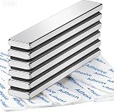 FINDMAG 6 Pack Neodymium Magnets with Double-Sided Adhesive Bar Magnets view 2