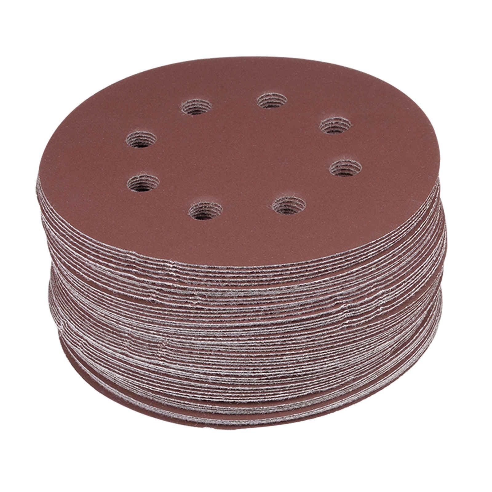 Kozelo 50 Pcs Sanding Discs Hook and Loop Backing - [5 Inch x 800 Grits] Aluminum Oxide Sandpapers for Orbital Sander Round Sanding Papers, 8 Holes — image 1