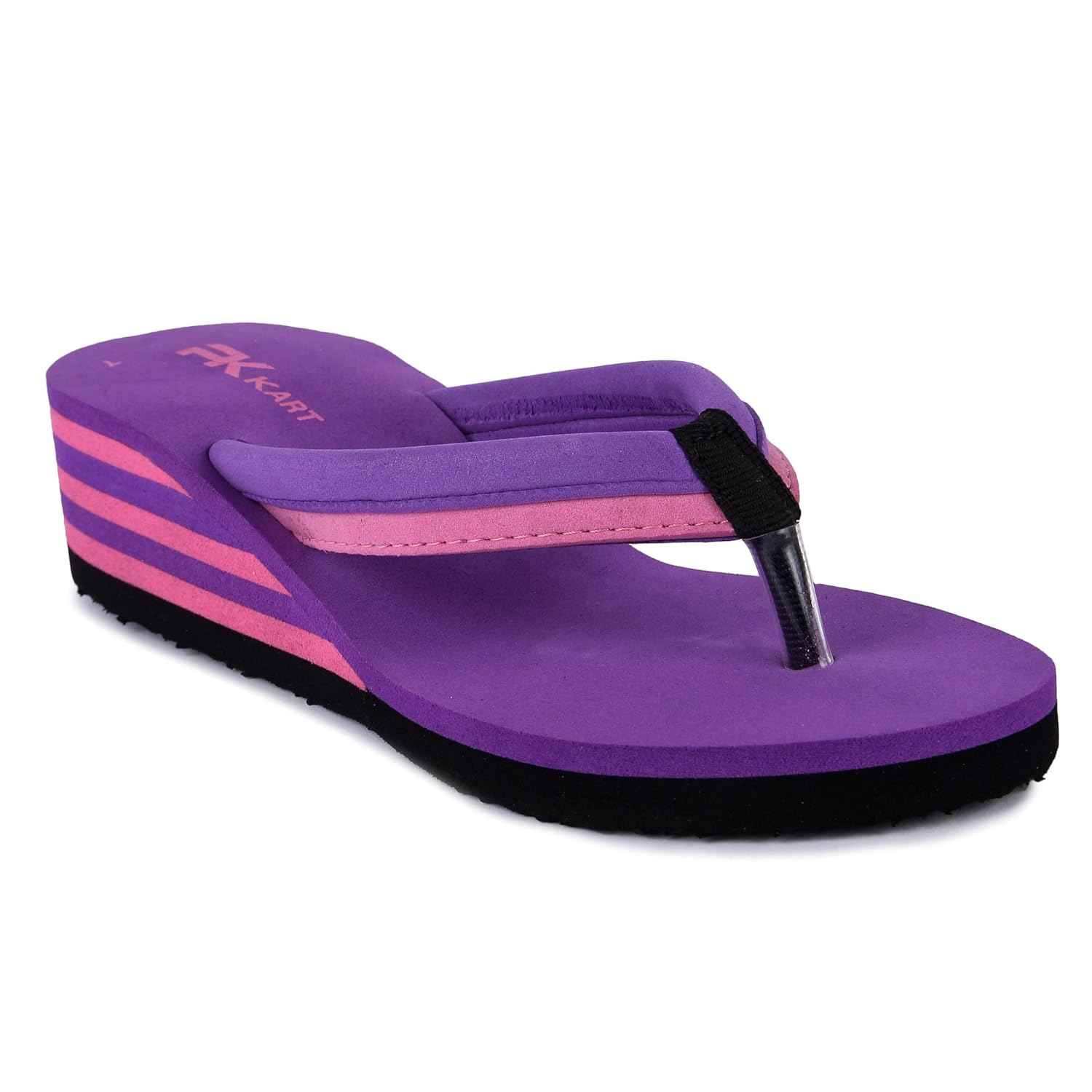 pkkart purple high heel comfort flipflop