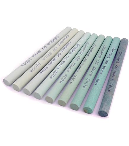 Green Round Oil Stone For Sharpening - 4 Pcs Abrasive Rods, 150x10mm, Boride Material, Works Wet Or Dry - View #9