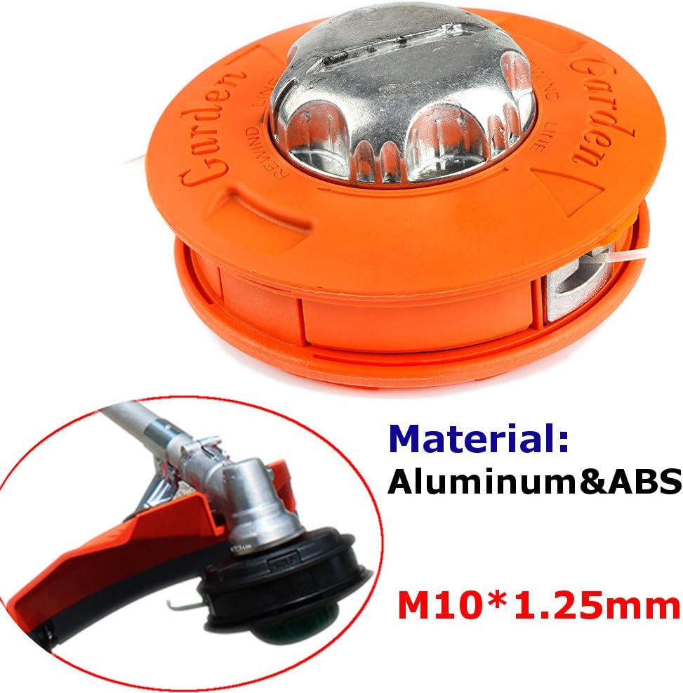 Alloy Universal Twister Bump Feed Line Trimmer Head Whipper Brush Cutter Brushcutter, Thread Size M10x1.25 Left Hand Lawn Mower - Image 4