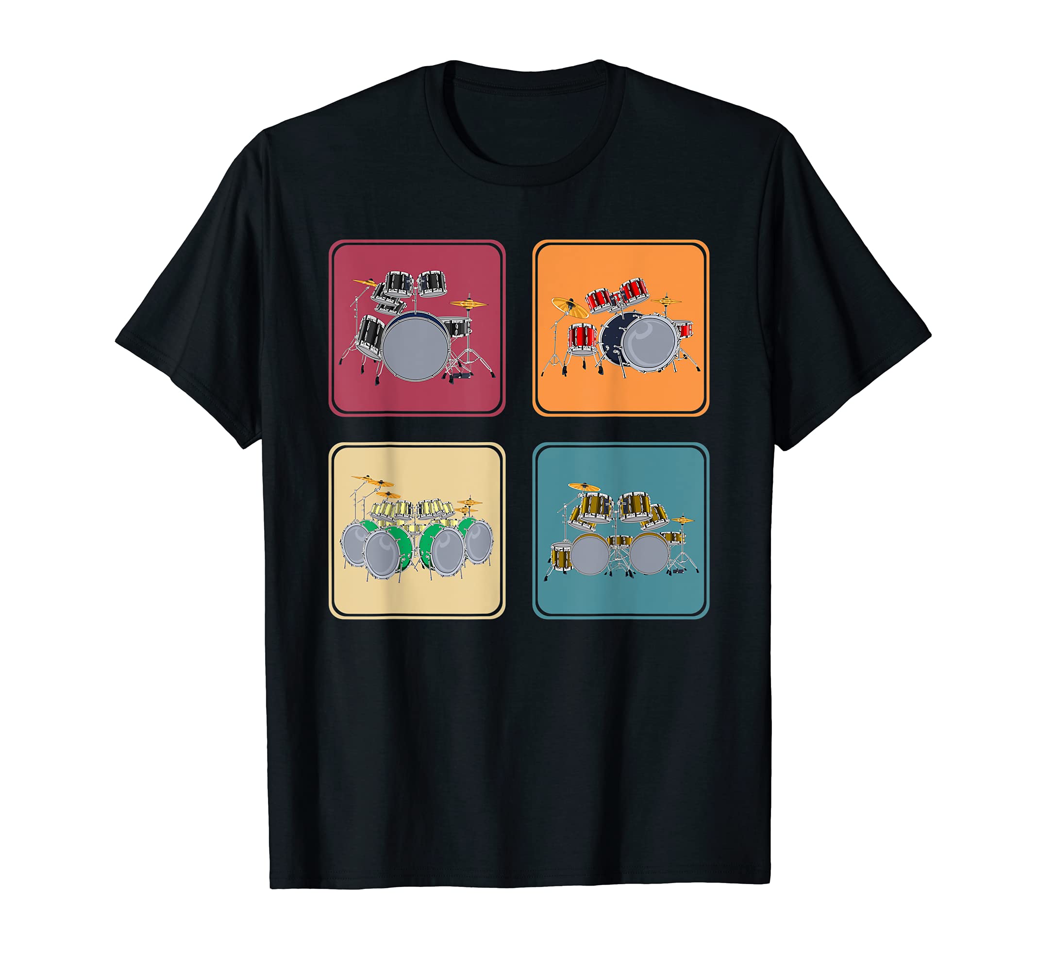 Pop Art Drum Set Drummer Percussion Musical Instrument Drums T-Shirt