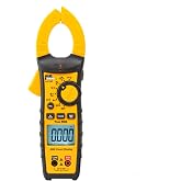 Ideal Electrical 61-747 TightSight Clamp Meter, 400A AC/DC, 600V TRMS | DC clamp meter with NCV 40-600V, dual backlit displays, temp, frequency, resistance, continuity, capacitance, probe holder