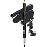 Radiant Professional Black Waterproof Eyeliner Pencil - Eyeliner Waterproof Smudge Proof for Woman - Long Lasting Under Eye Pencil for Smoky Eye - Soft Waterline Eye liner with Smudger Tool -Black(01)