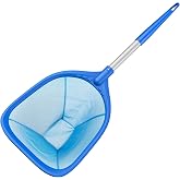 Pool Skimmer Net 26.8 inches with Fine Aluminum Pole for Fast Cleaning | Leaf Rake Net with Fine Aluminum Pole for Fast Cleaning Ponds, Hot Tub, and Spas, Pool Cleaner Supplies and Accessories