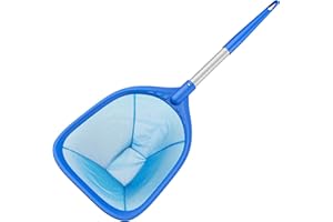 MOWEND Swimming Pool Skimmer Net 26.8 inches, Leaf Rake Net with Fine Aluminum Pole for Fast Cleaning Ponds, Hot Tub, and Spas, Pool Cleaner Supplies and Accessories